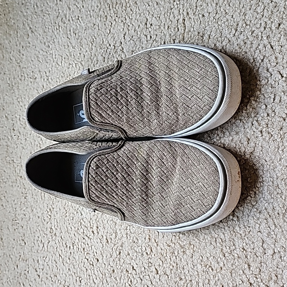 Vans slip on shoe/sneakers, olive green/khaki